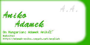 aniko adamek business card